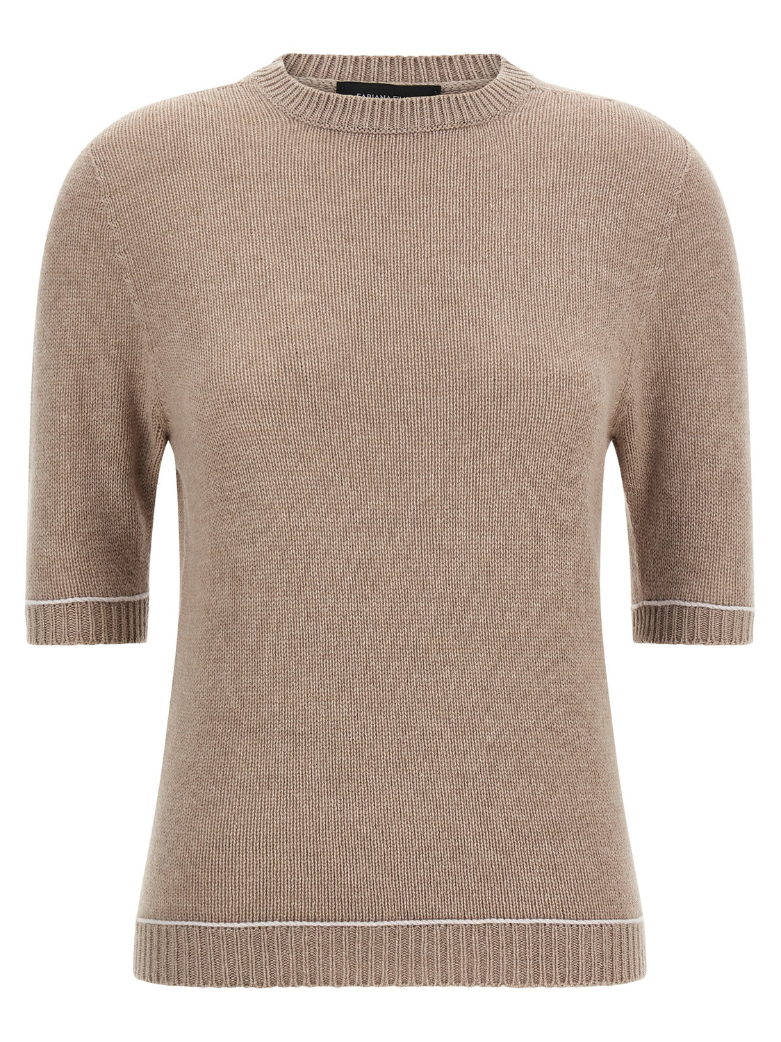 Beige Virgin Wool Cardigan