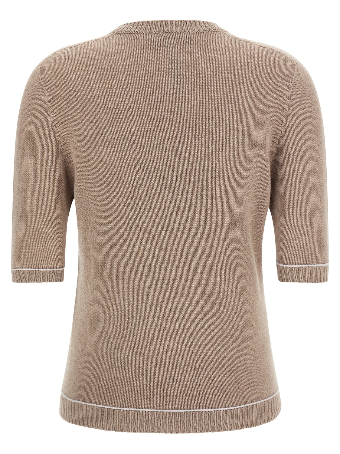 Beige Virgin Wool Cardigan