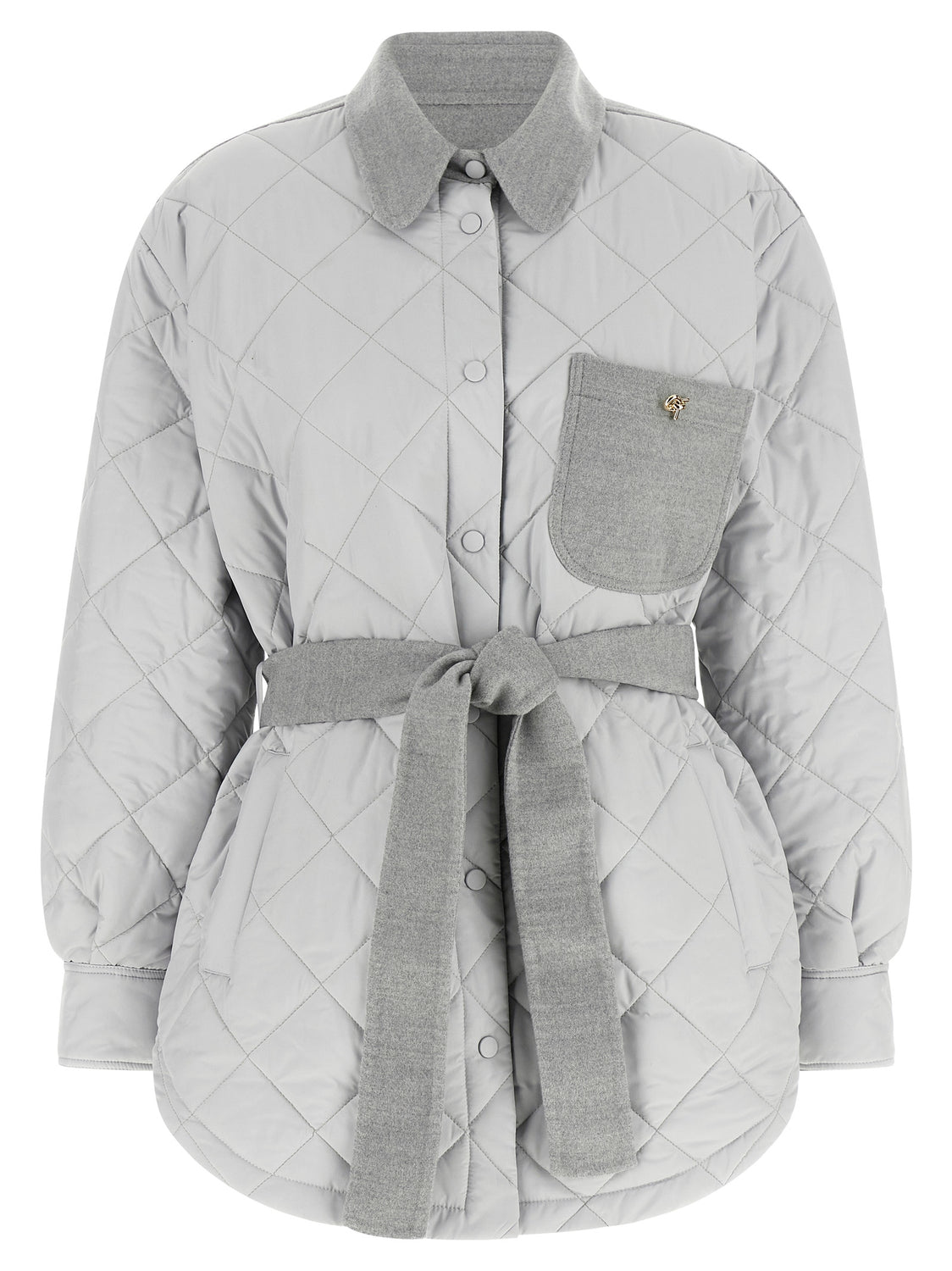 Gray Polyester Shell Jacket