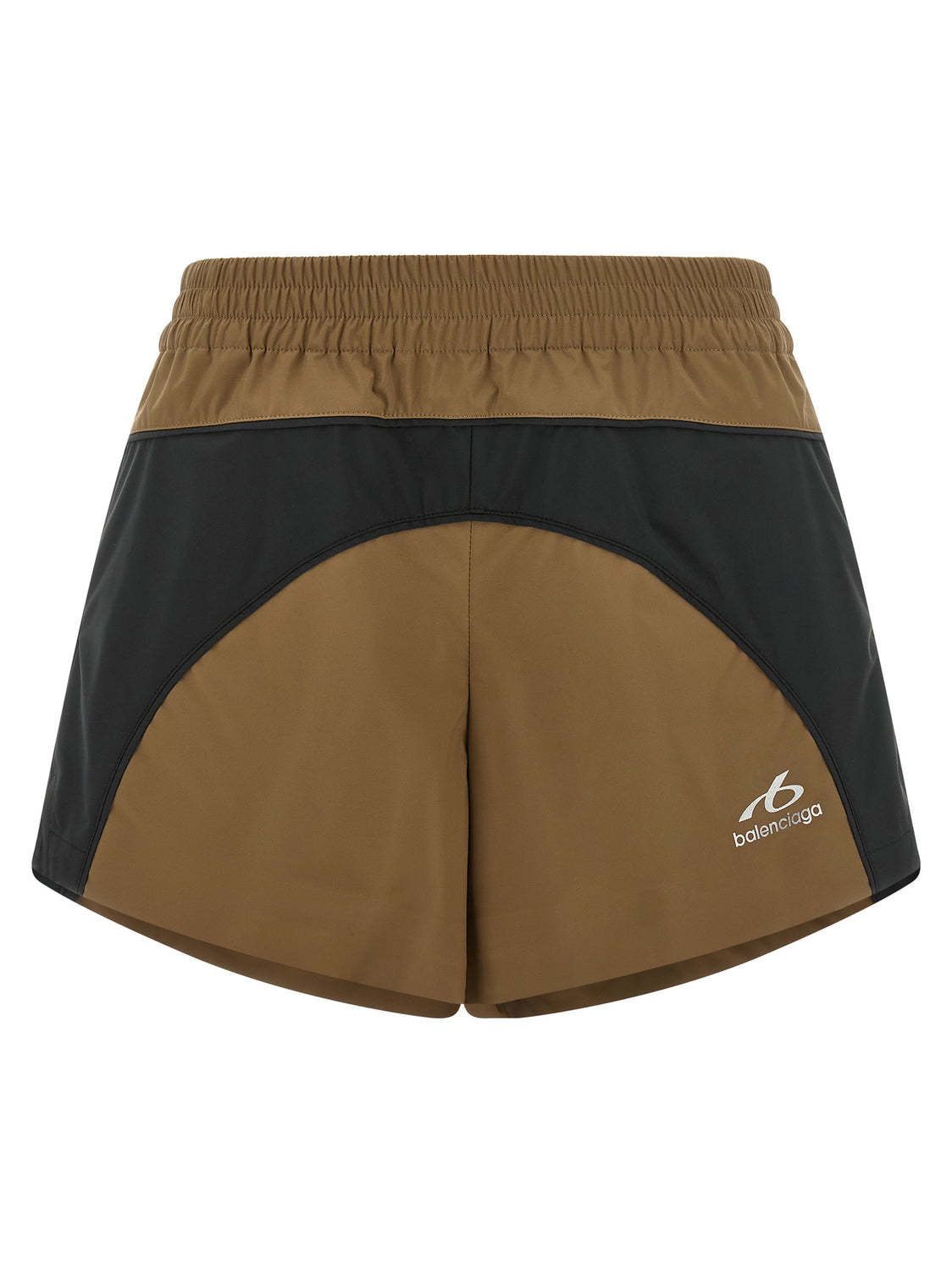 Brown Polyester Bermuda Shorts
