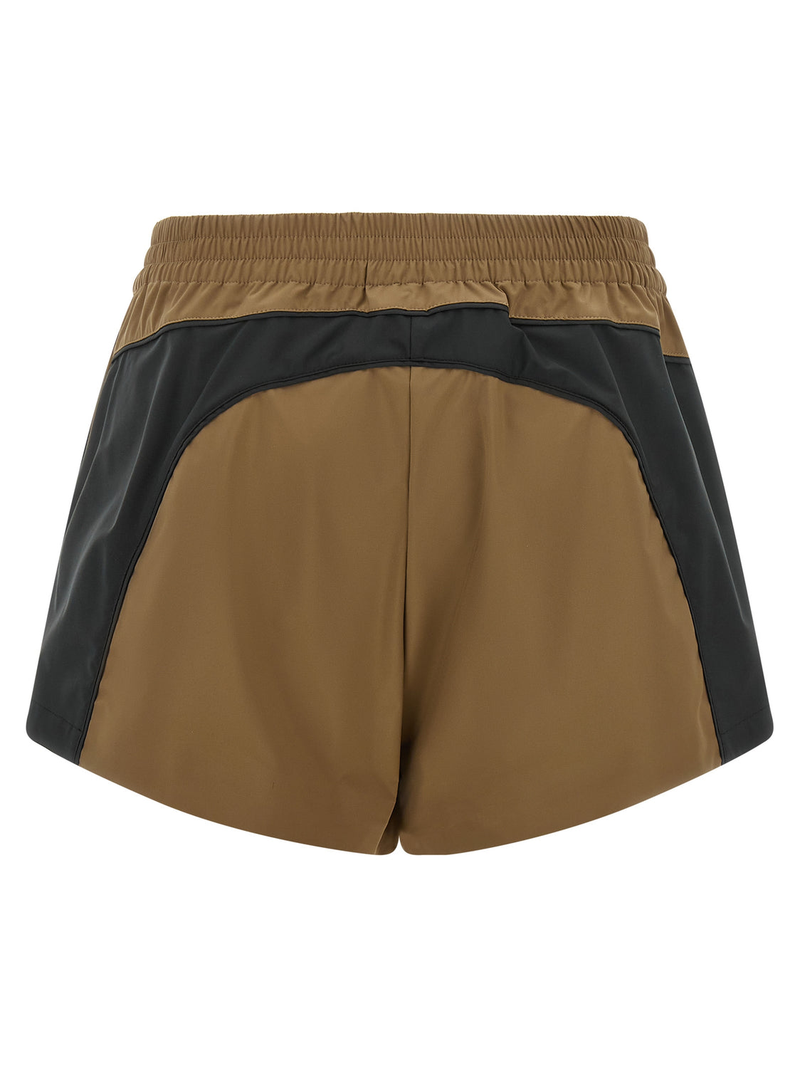 Brown Polyester Bermuda Shorts