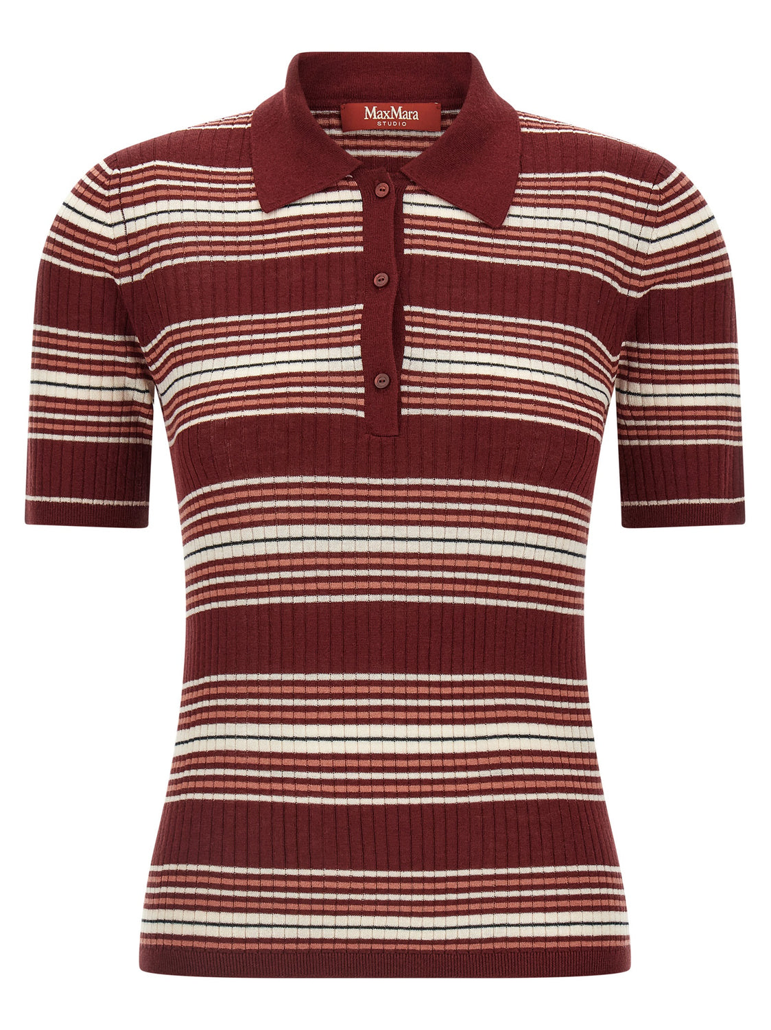 Bordeaux Silk Polo Shirt
