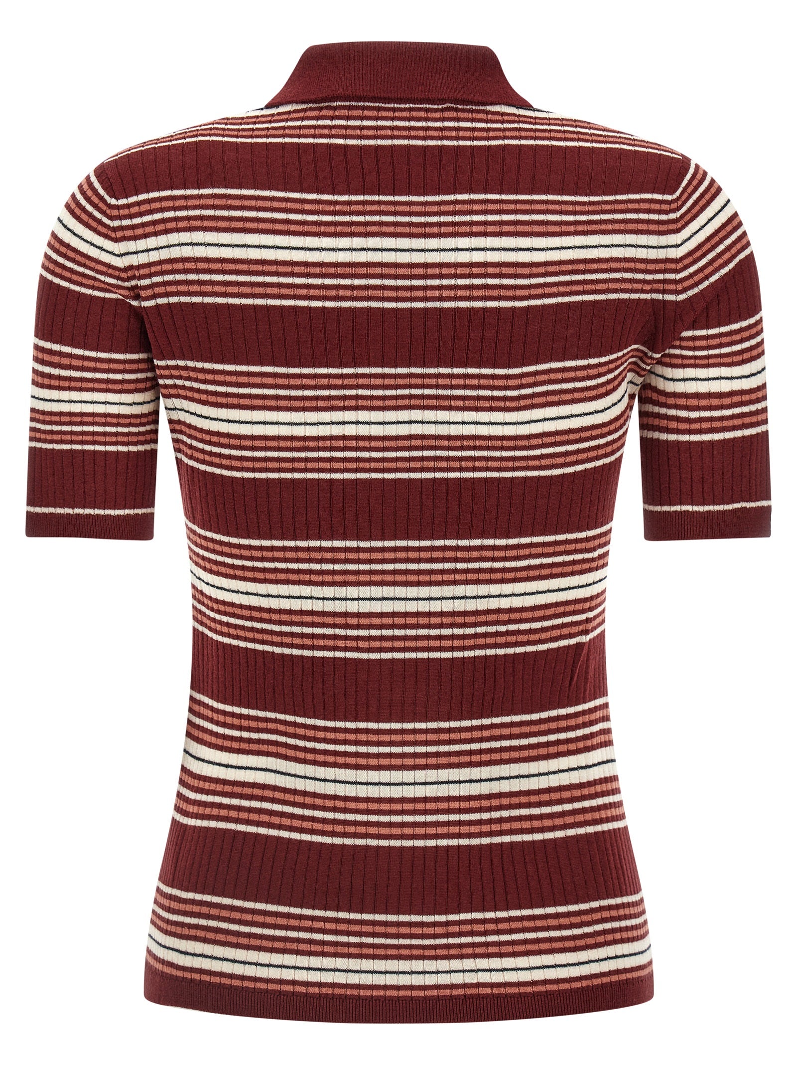 Bordeaux Silk Polo Shirt