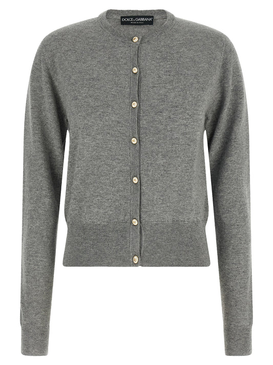 Gray Cashmere Cardigan