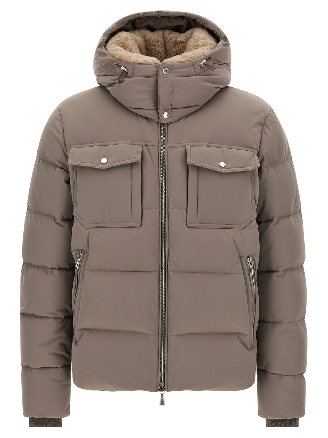 Gray Wool Bomber