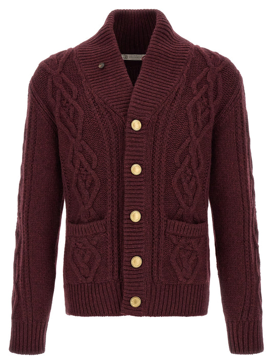Bordeaux Cashmere Cardigan