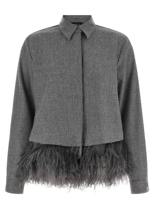 Gray Virgin Wool Blouse
