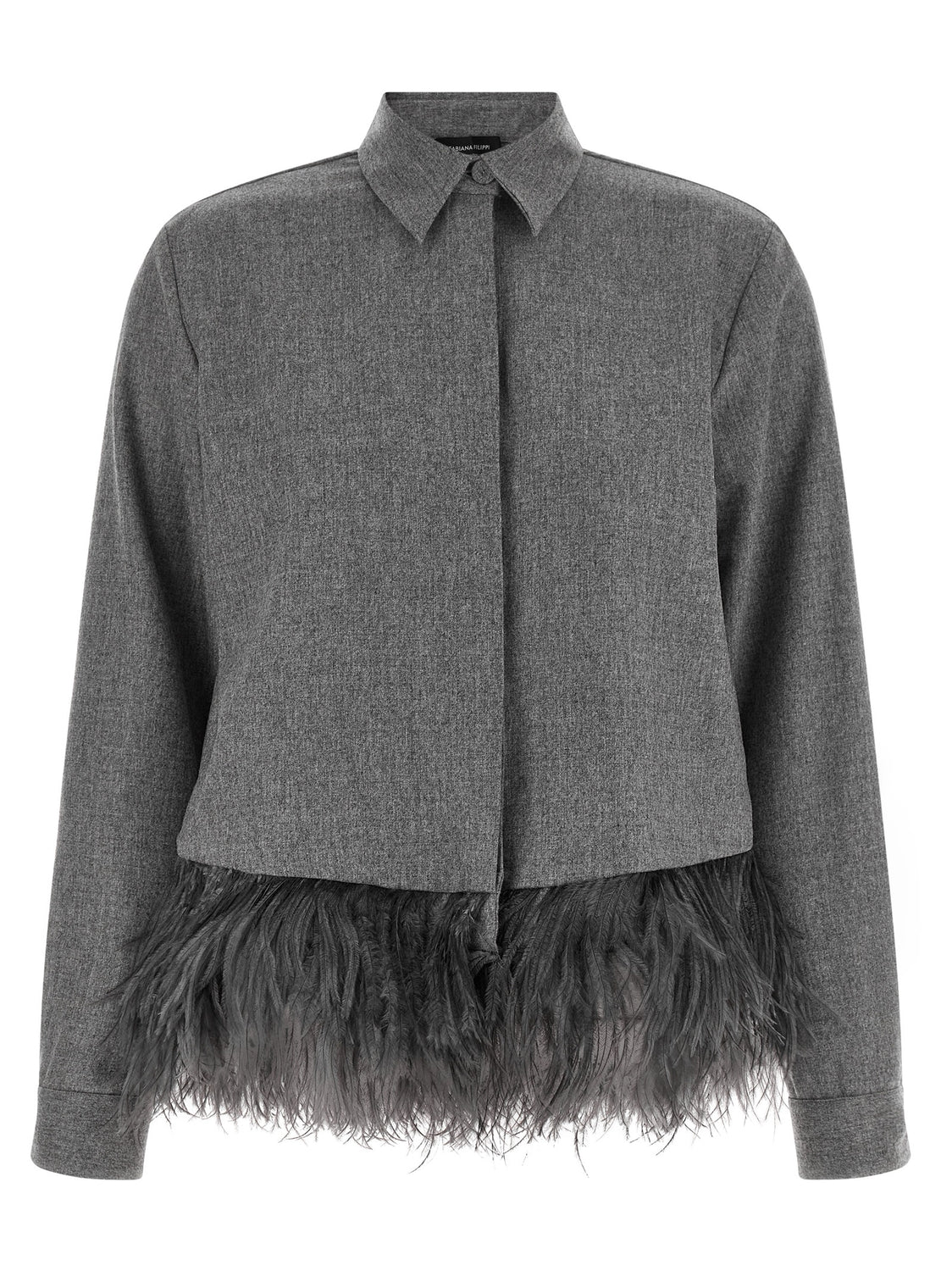 Gray Virgin Wool Blouse