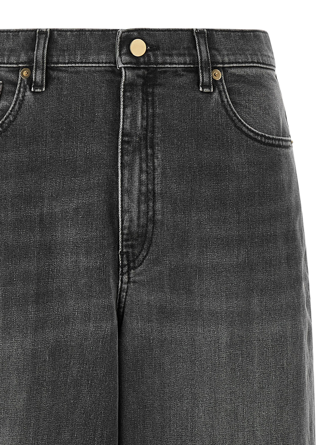 Gray Cotton Relaxed Fit Jeans