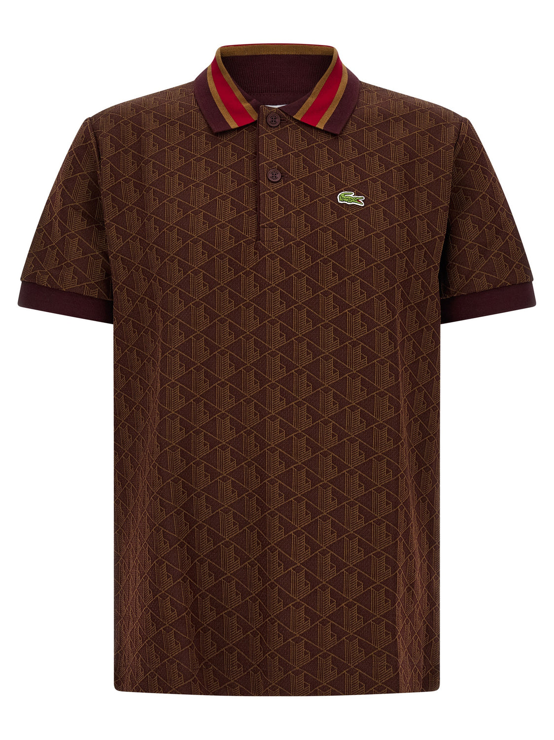 Brown Polyester Polo Shirt