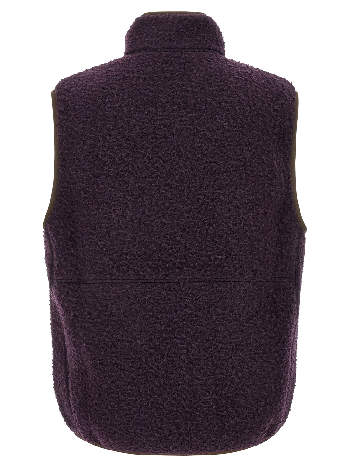 Purple Polyester Sleeveless Jacket