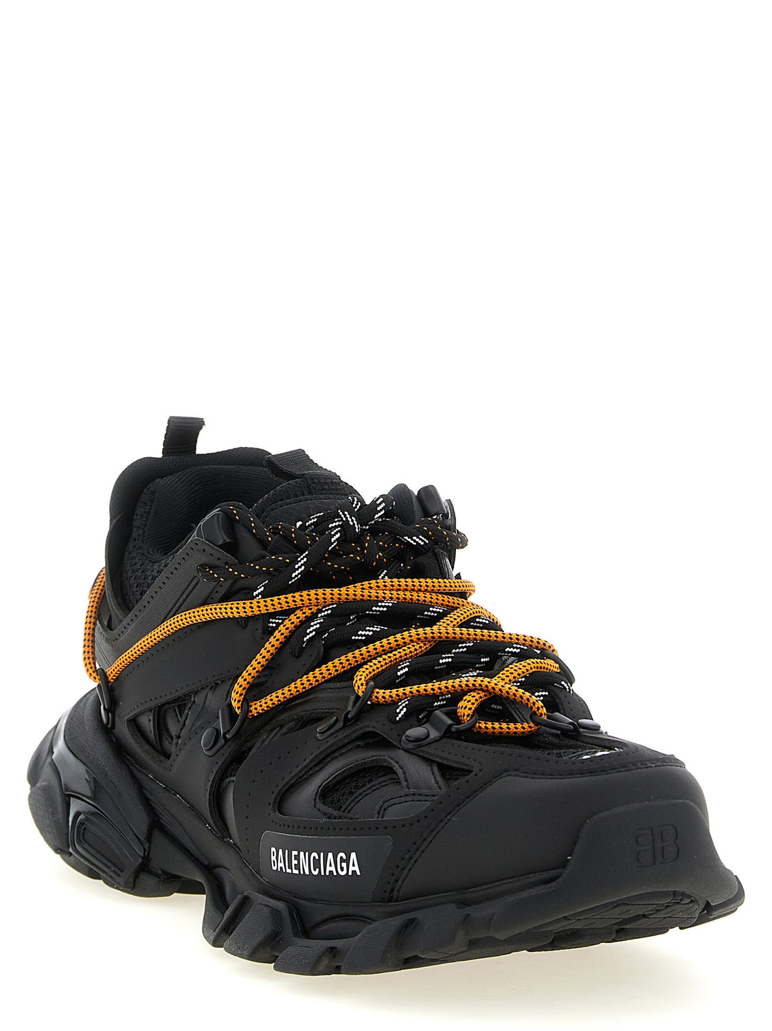 Black Polyethylene Athletic Sneakers