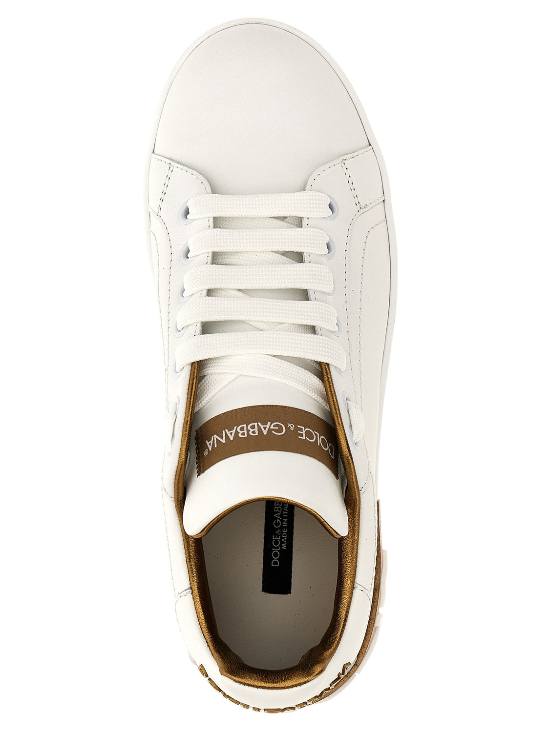 Gold Calfskin Low Top Sneakers