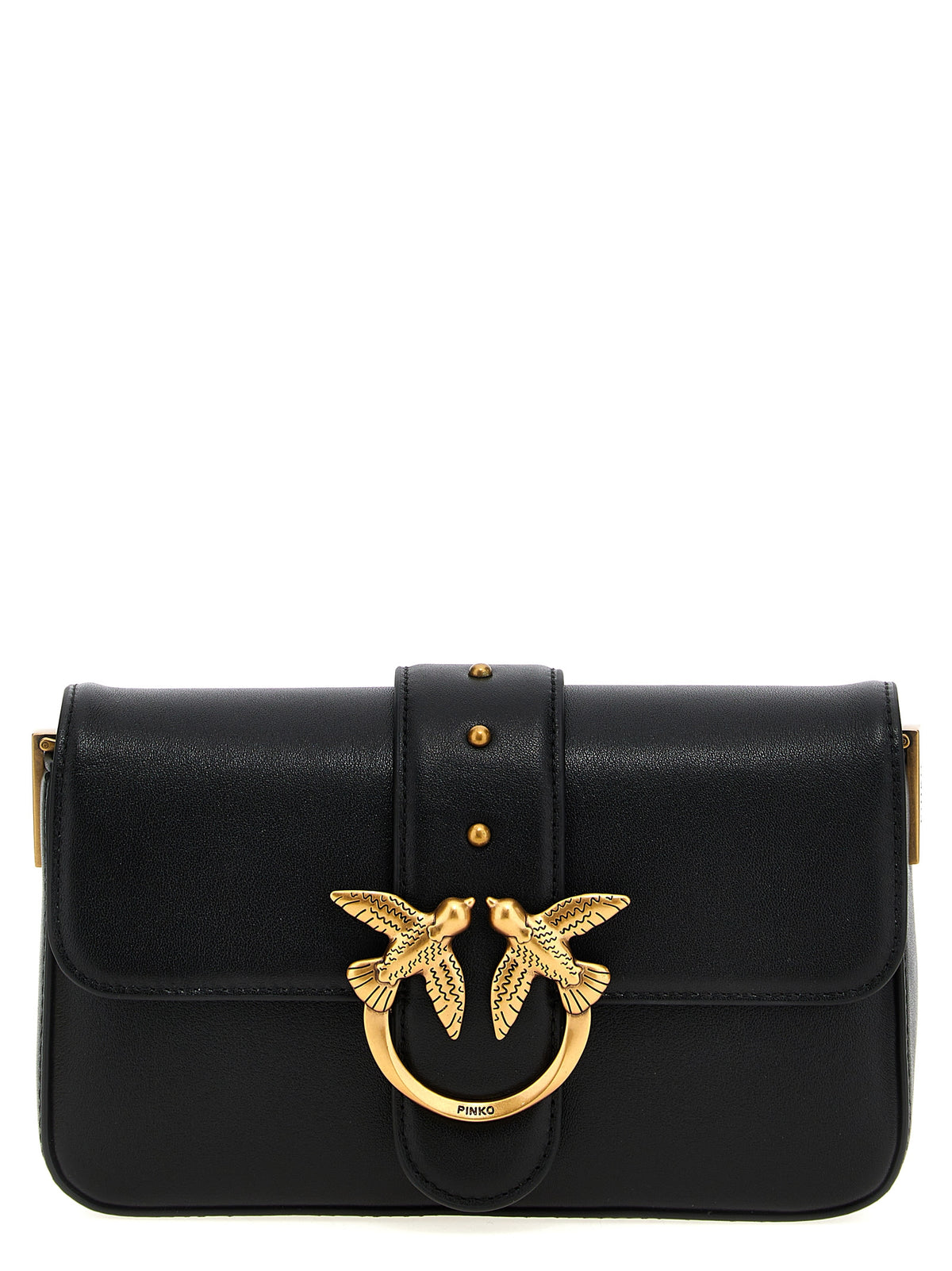 Black Calfskin Shoulder Bag