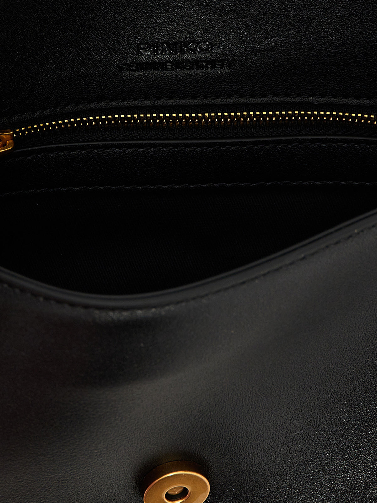 Black Calfskin Shoulder Bag