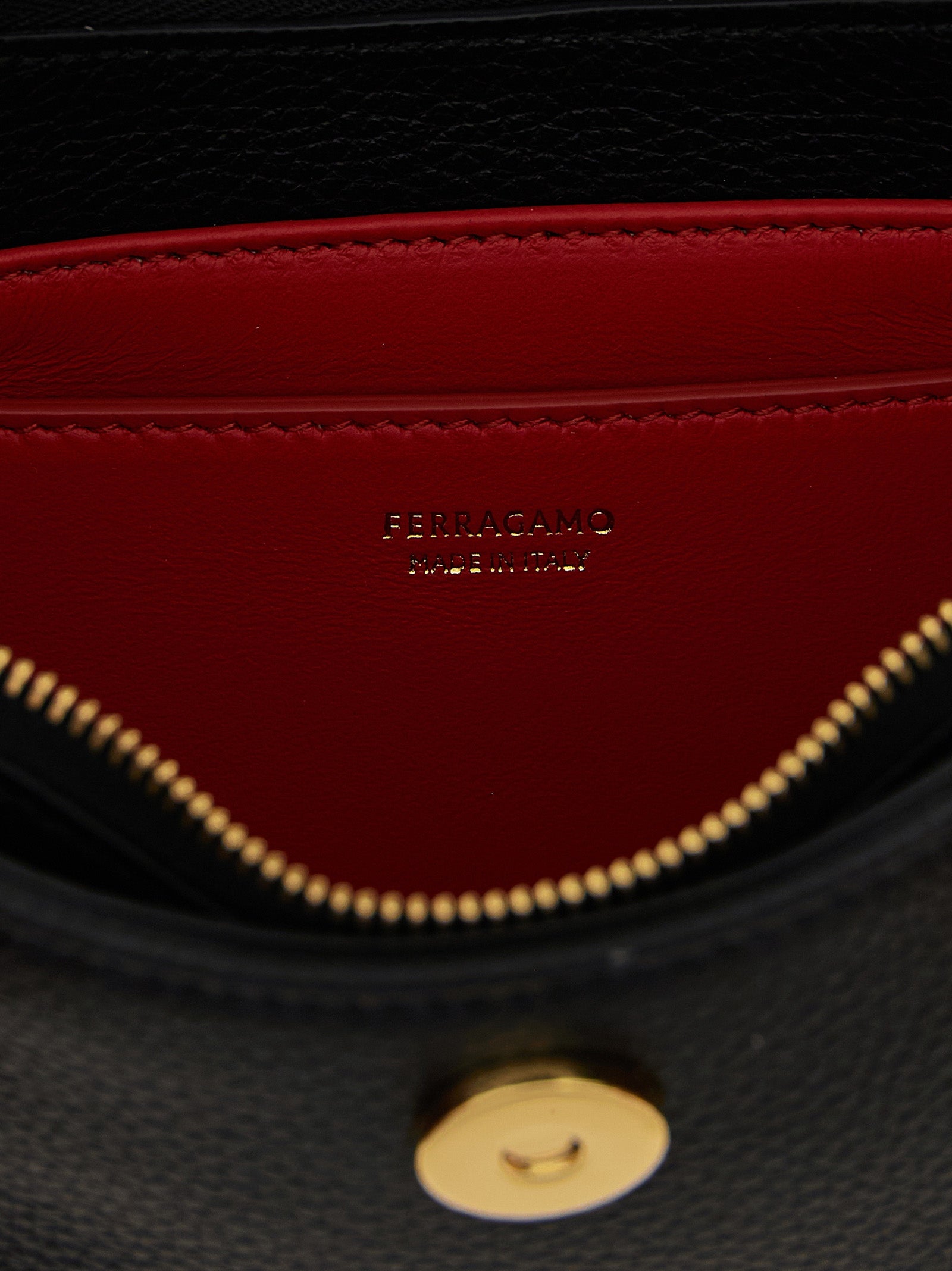 Black Calfskin Shoulder Bag