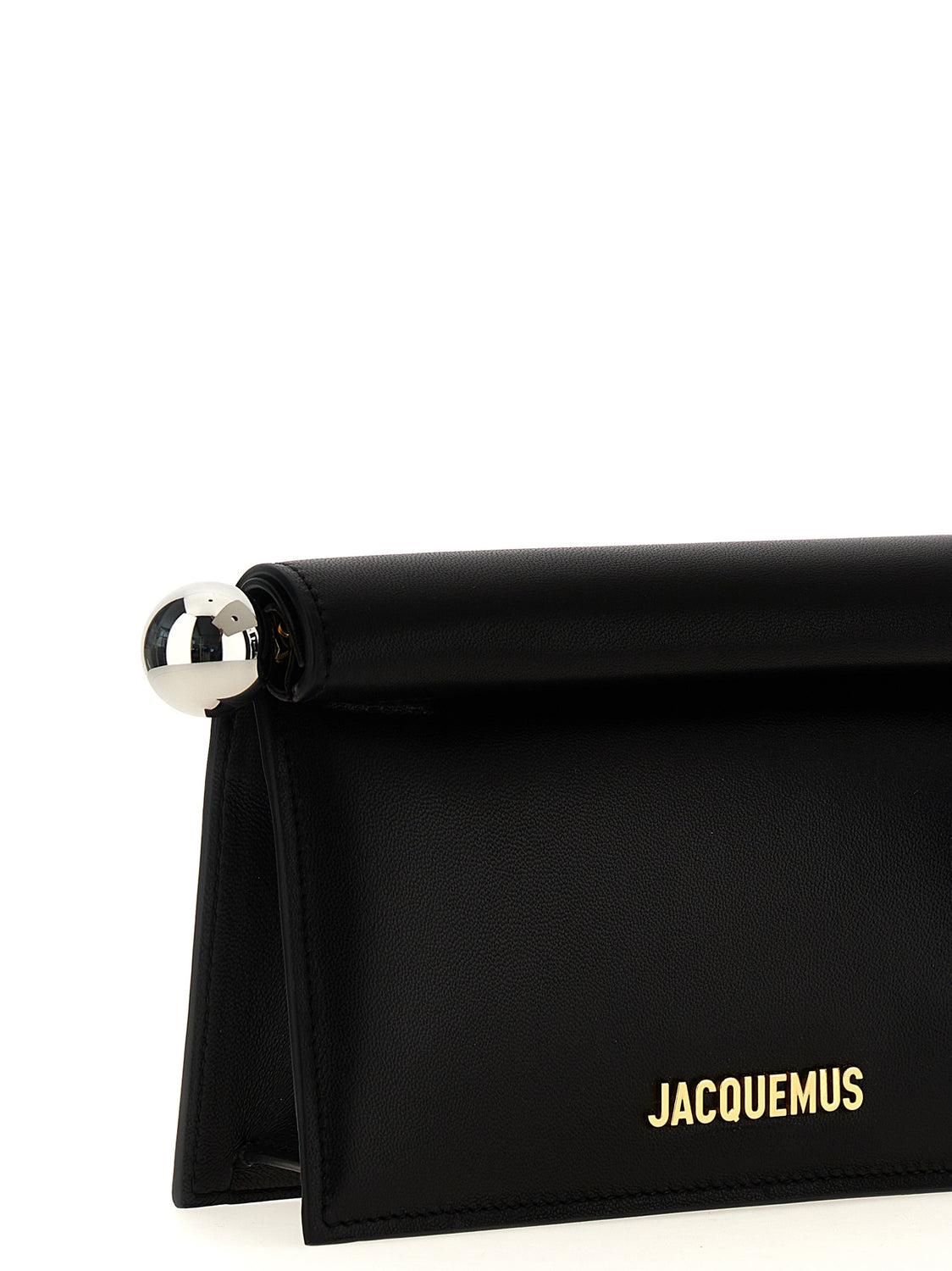 Black Lamb Leather Clutch Bag
