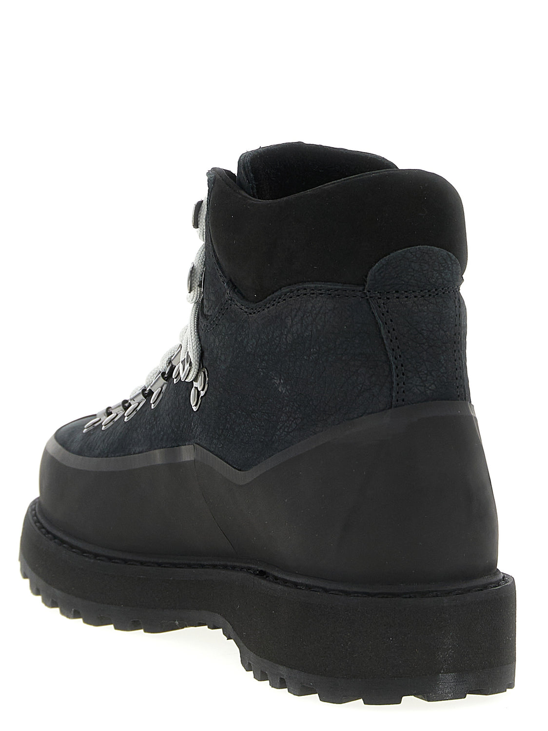 Black Cowhide Ankle Boots