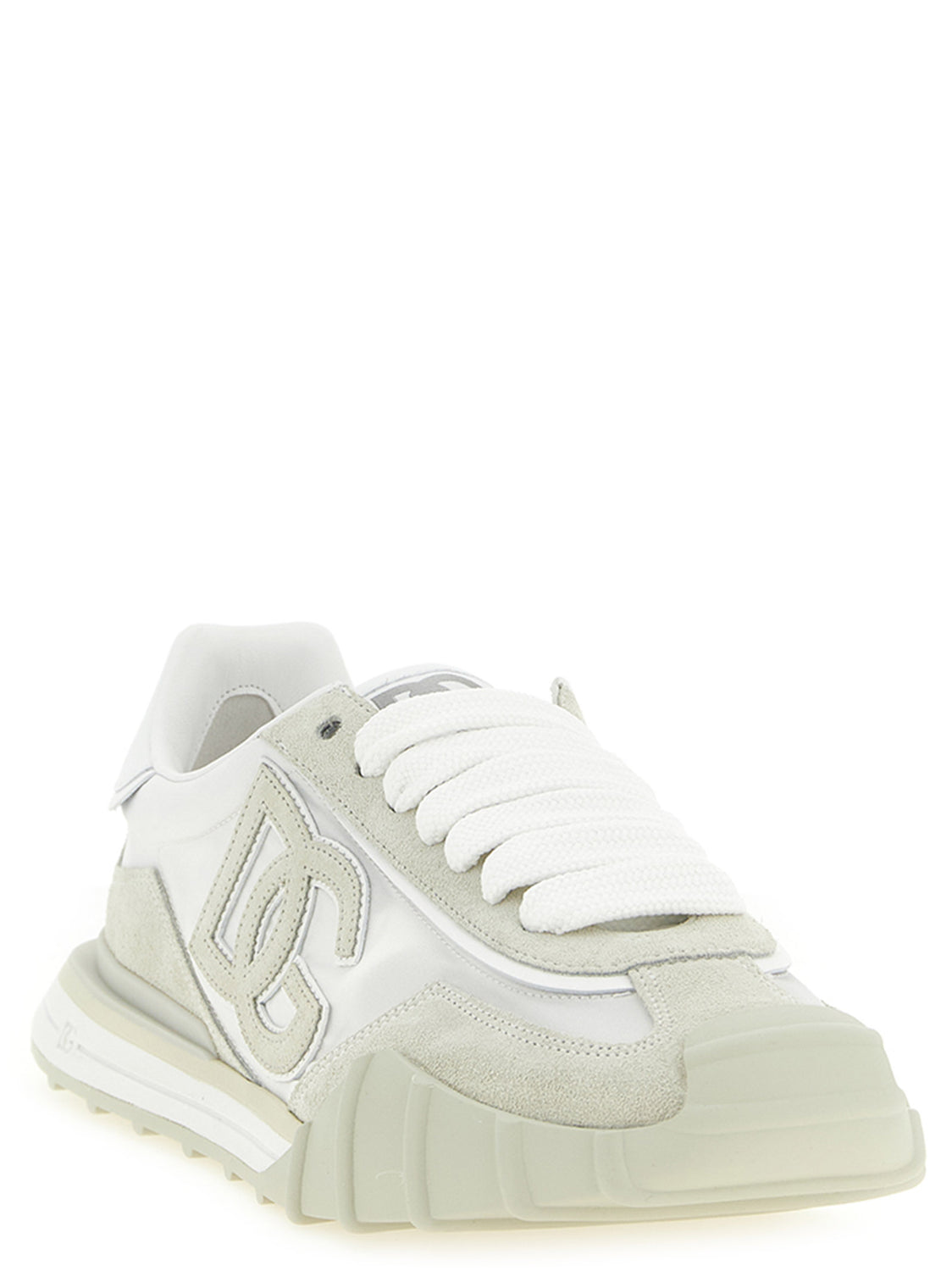 Beige Polyamide Athletic Sneakers