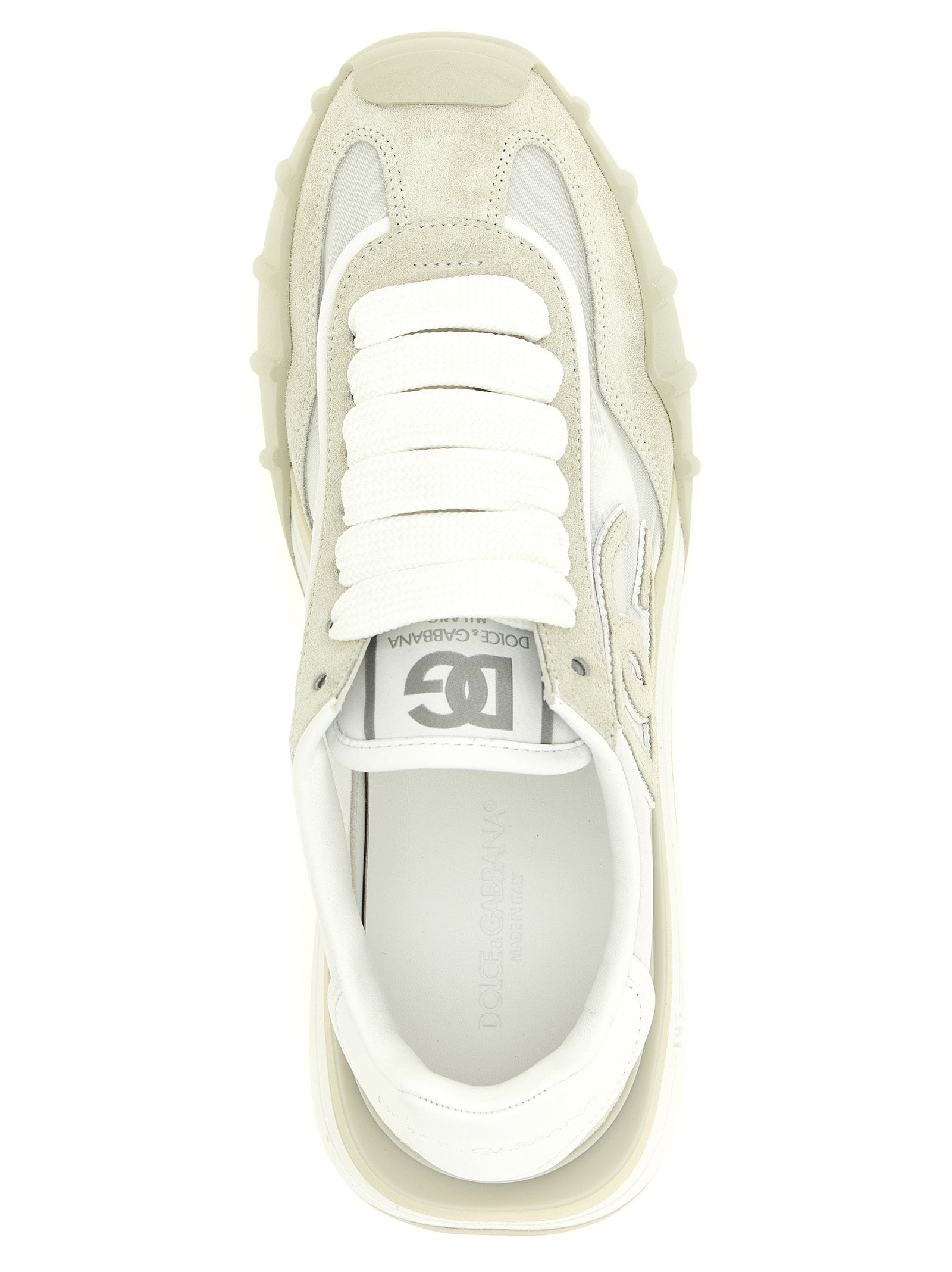 Beige Polyamide Athletic Sneakers