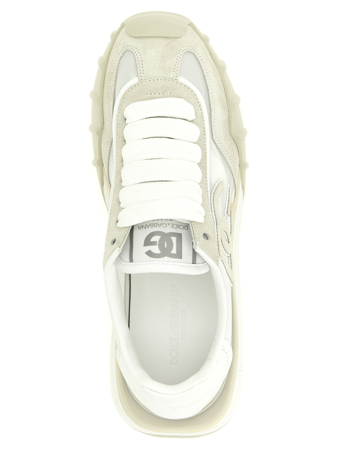 Beige Polyamide Athletic Sneakers