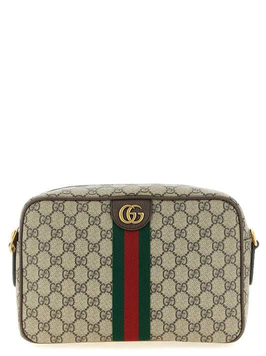 Beige Polyethylene Crossbody Bag