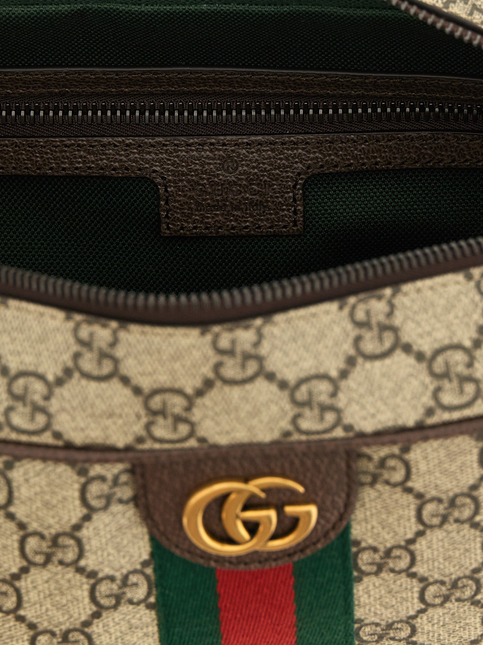 Beige Polyethylene Crossbody Bag