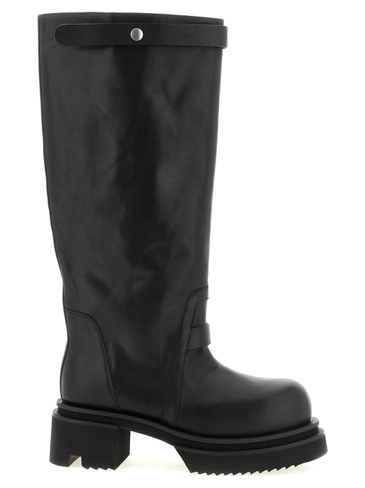 Black Calfskin Over The Knee