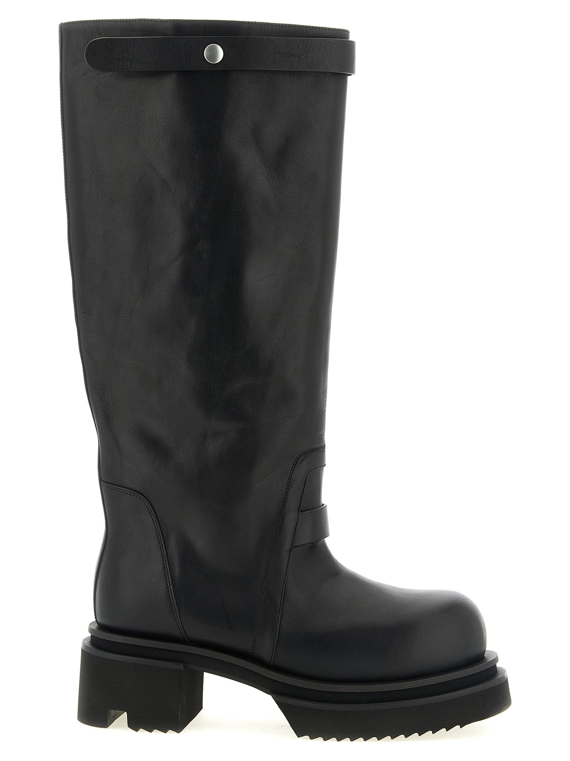 Black Calfskin Over The Knee