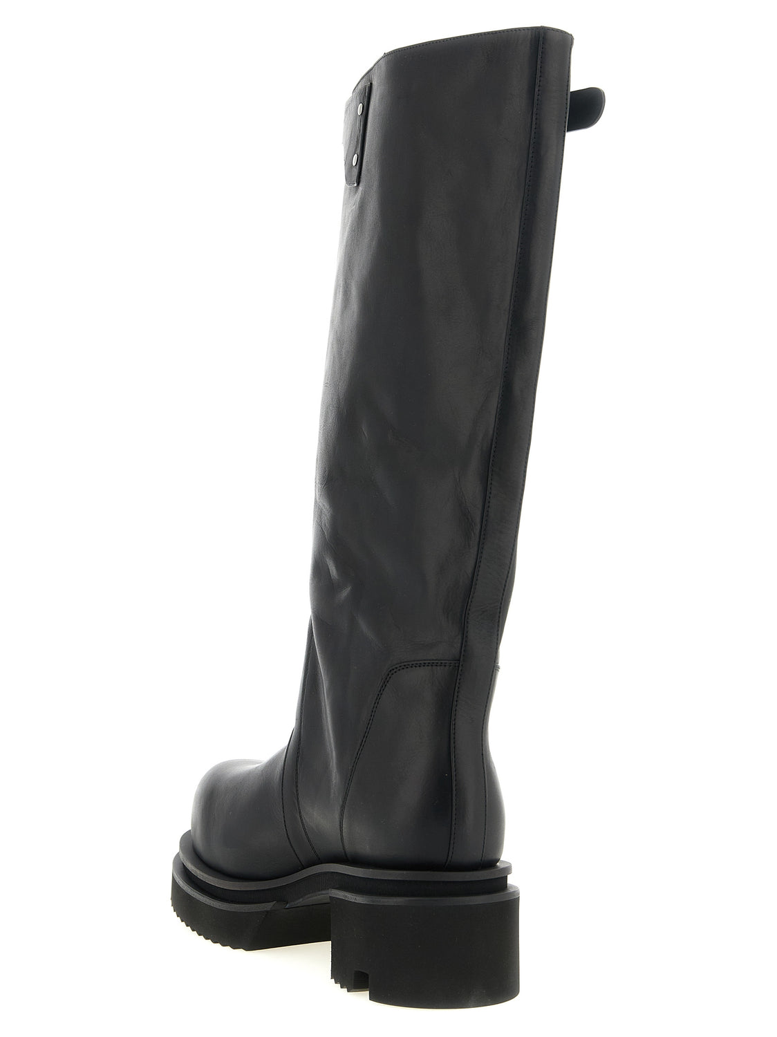 Black Calfskin Over The Knee