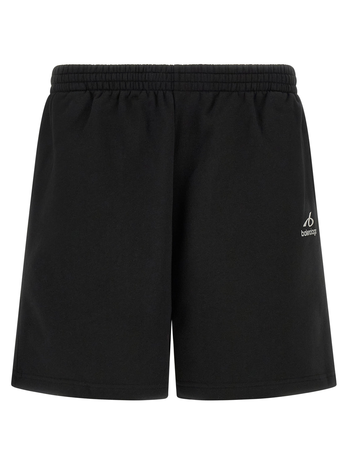 Black Cotton Bermuda Shorts