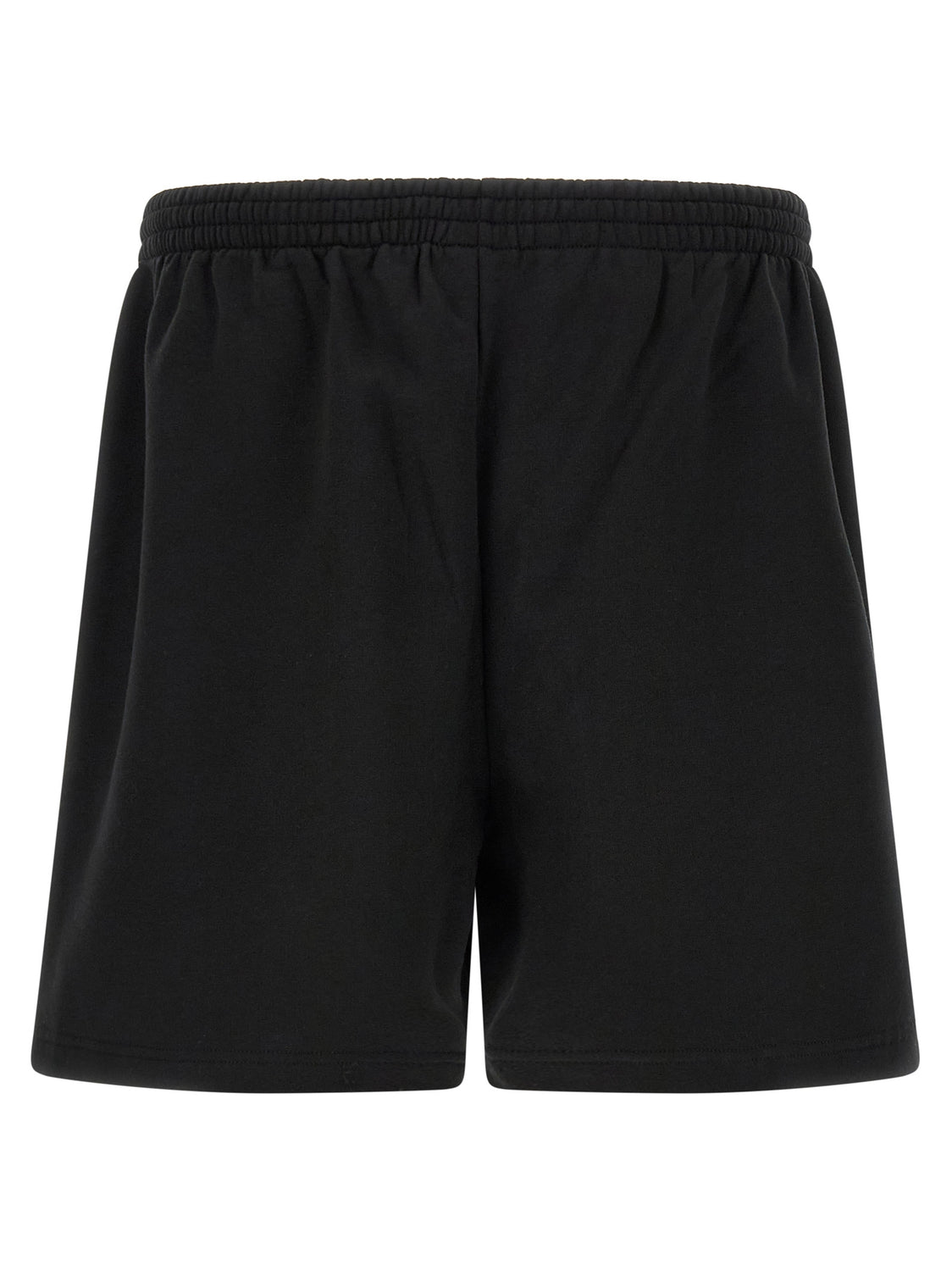 Black Cotton Bermuda Shorts