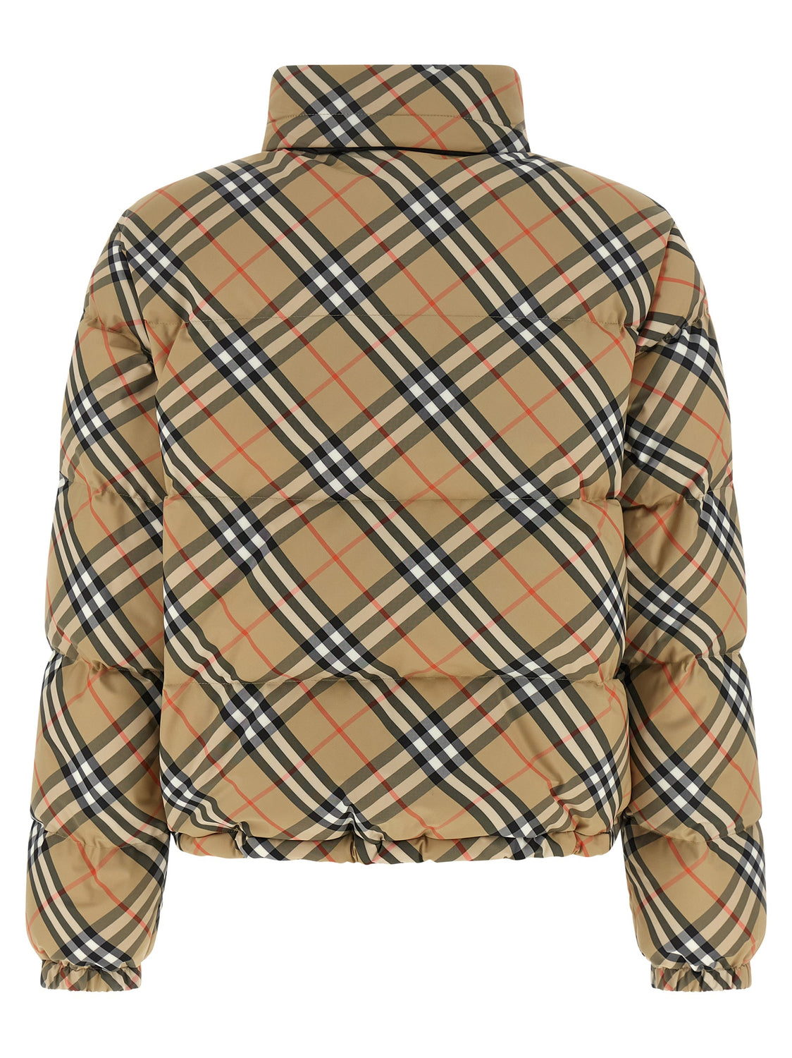 Beige Polyester Full-Length Jacket