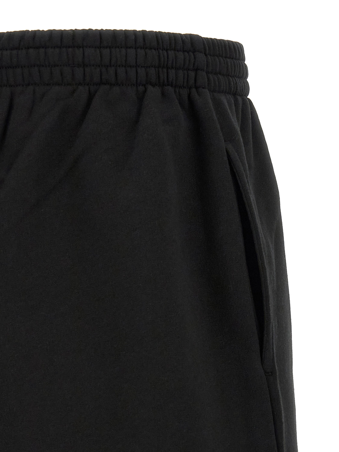Black Cotton Bermuda Shorts