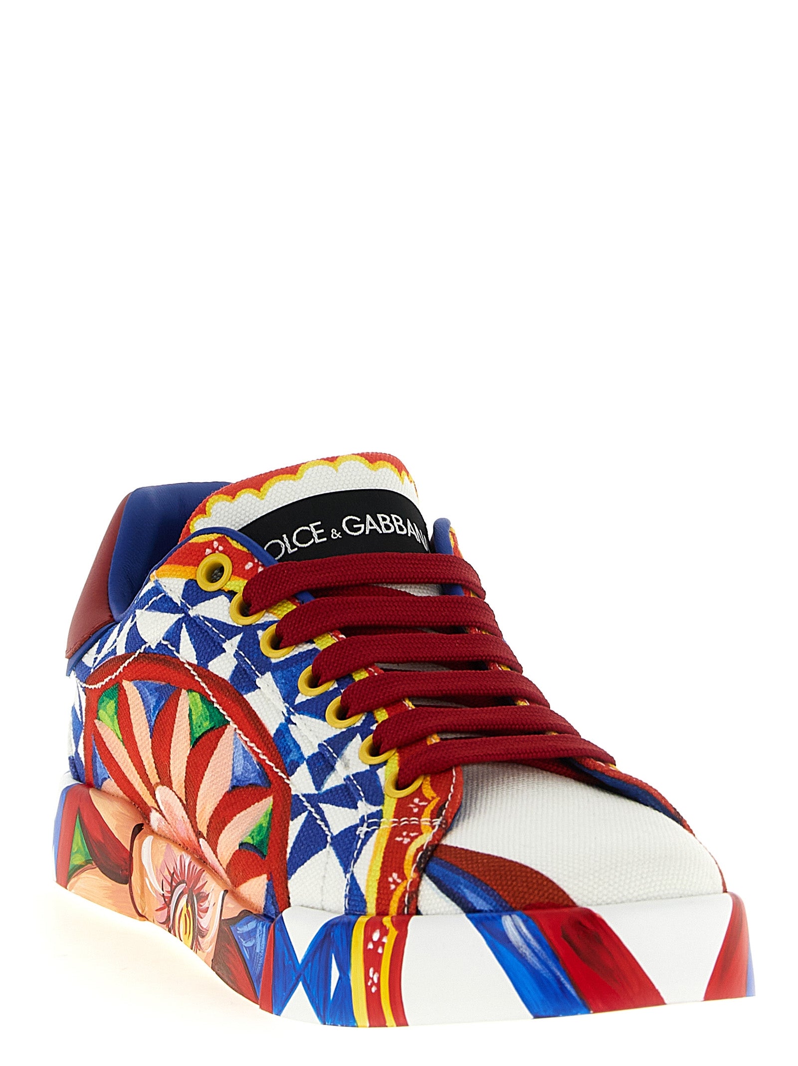 Multicolor Cotton Low Top Sneakers