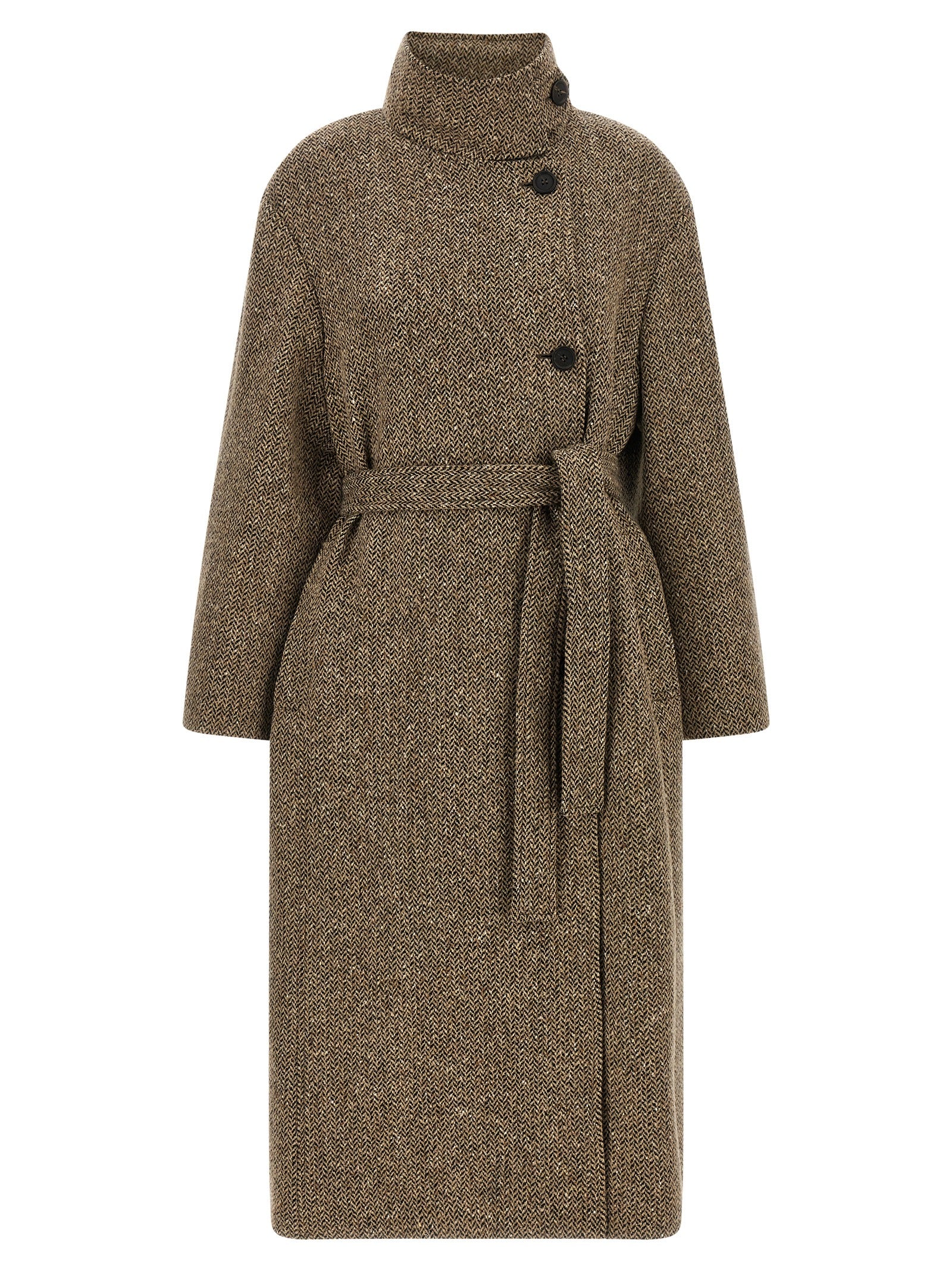 Brown Virgin Wool Coat