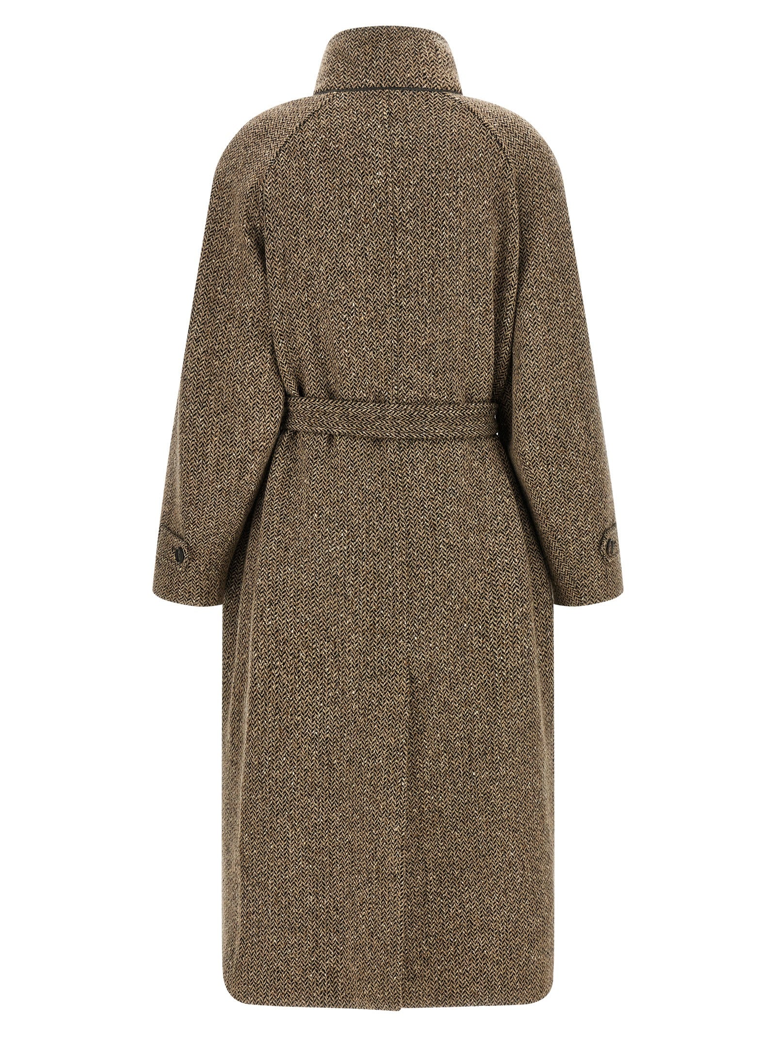 Brown Virgin Wool Coat