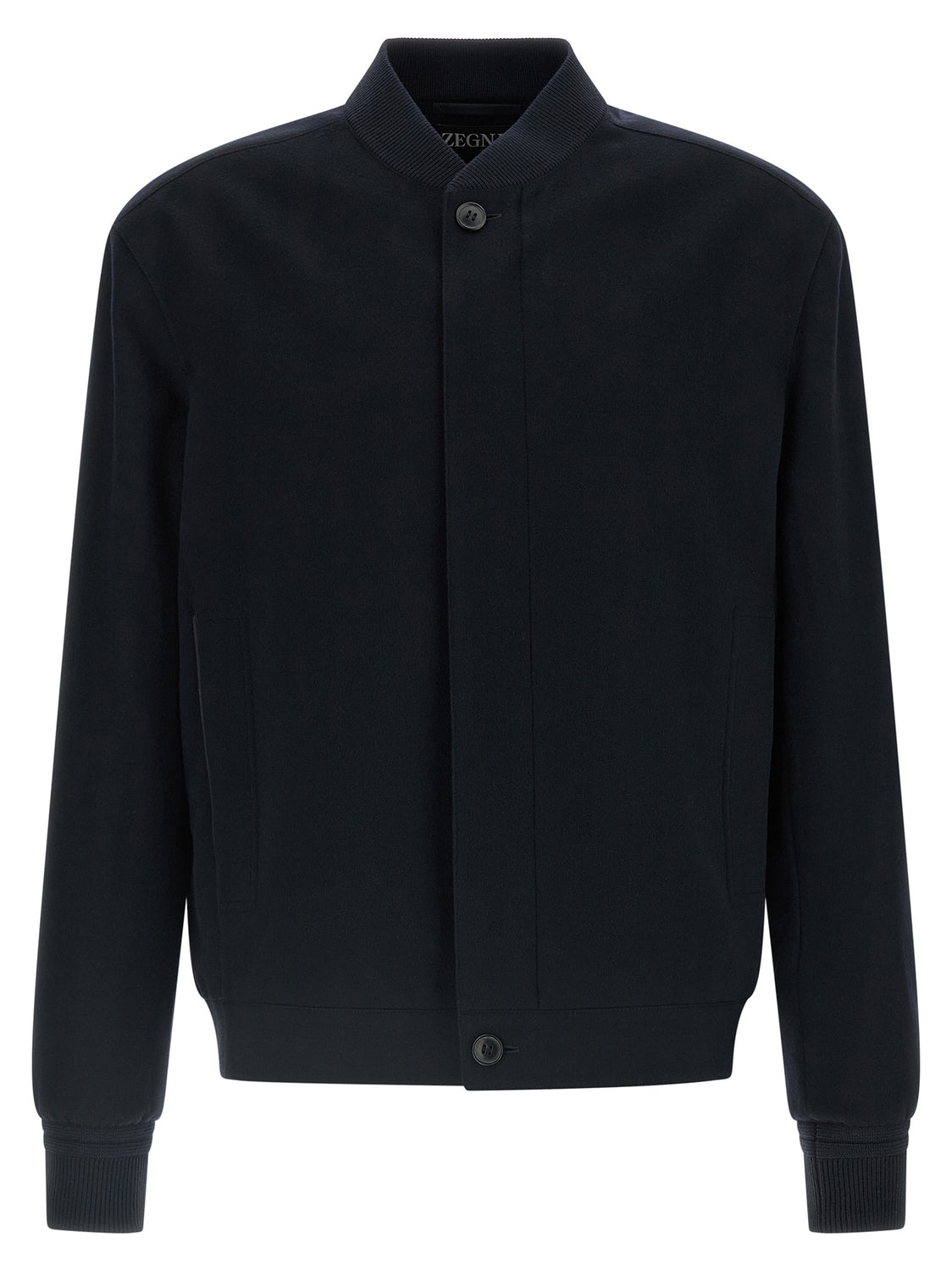 Blue Cashmere Bomber