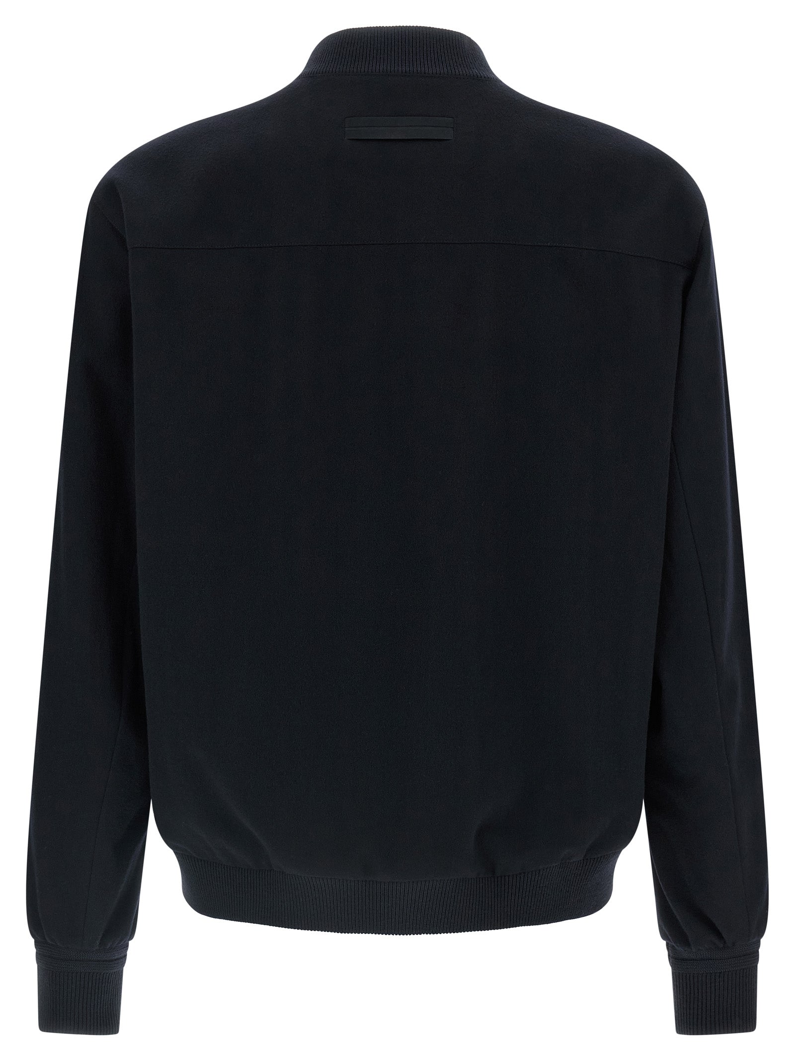 Blue Cashmere Bomber