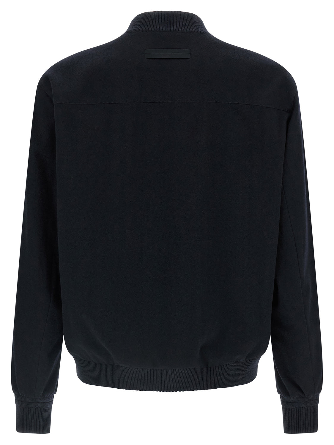 Blue Cashmere Bomber