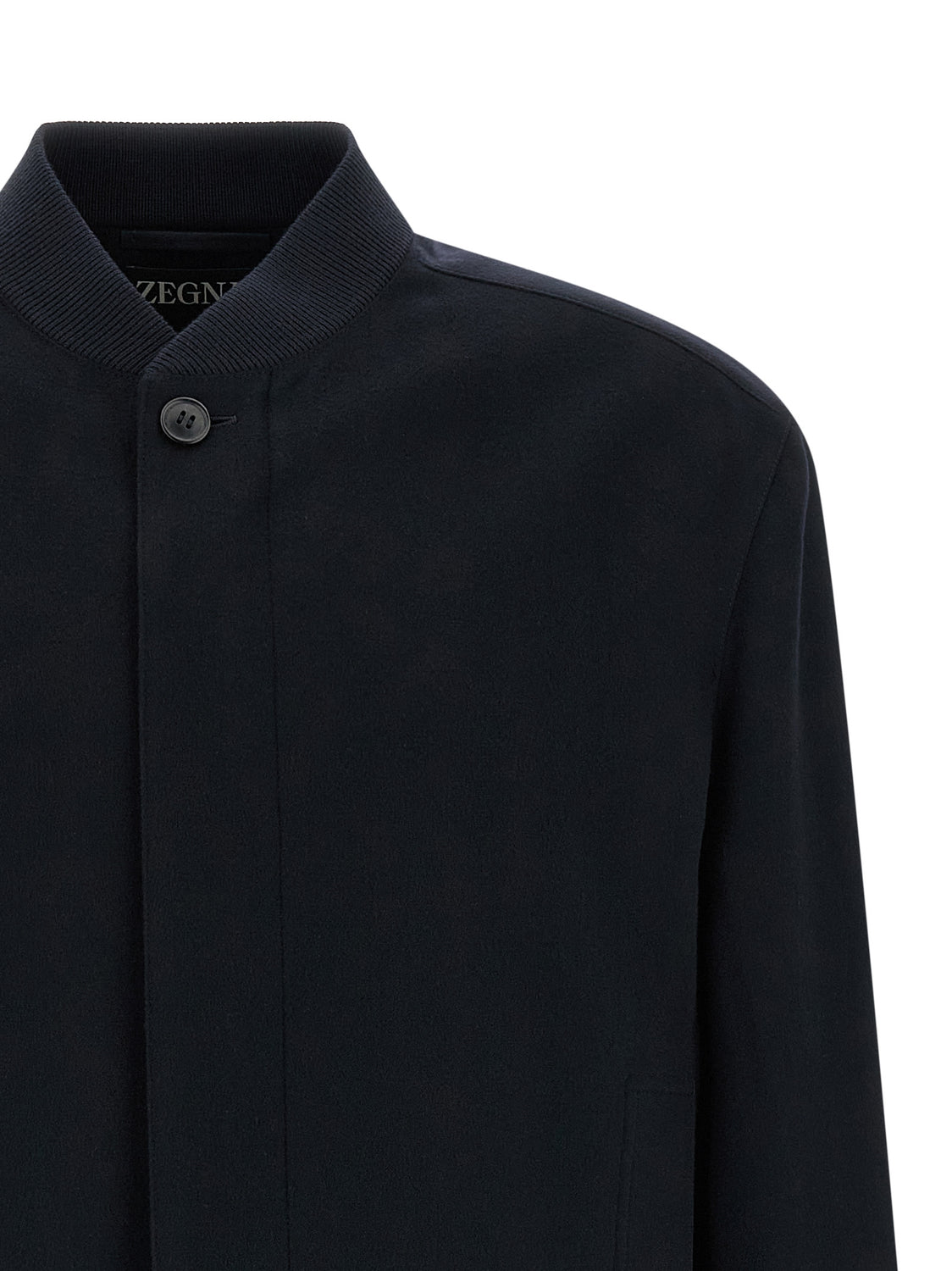 Blue Cashmere Bomber