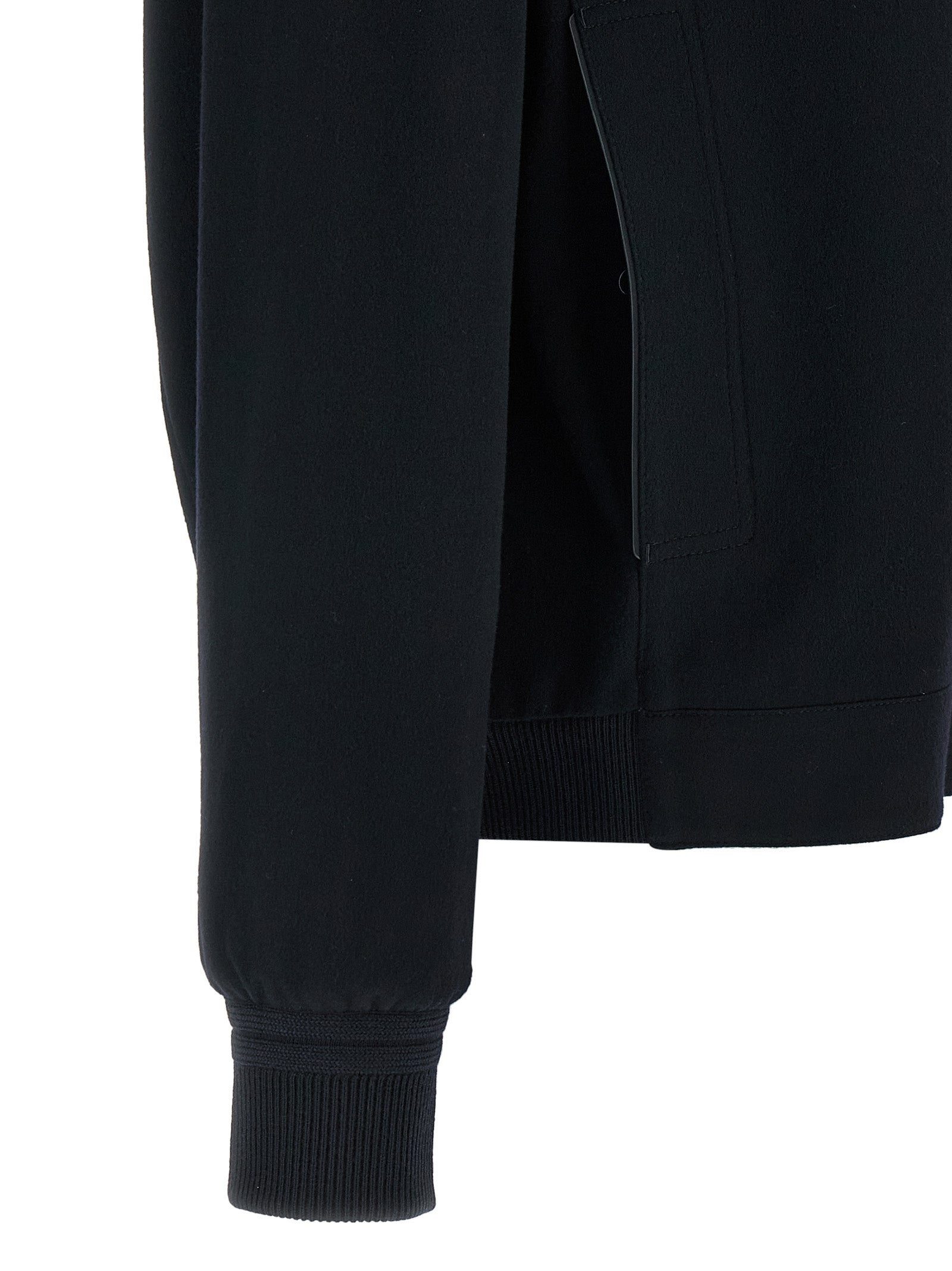 Blue Cashmere Bomber
