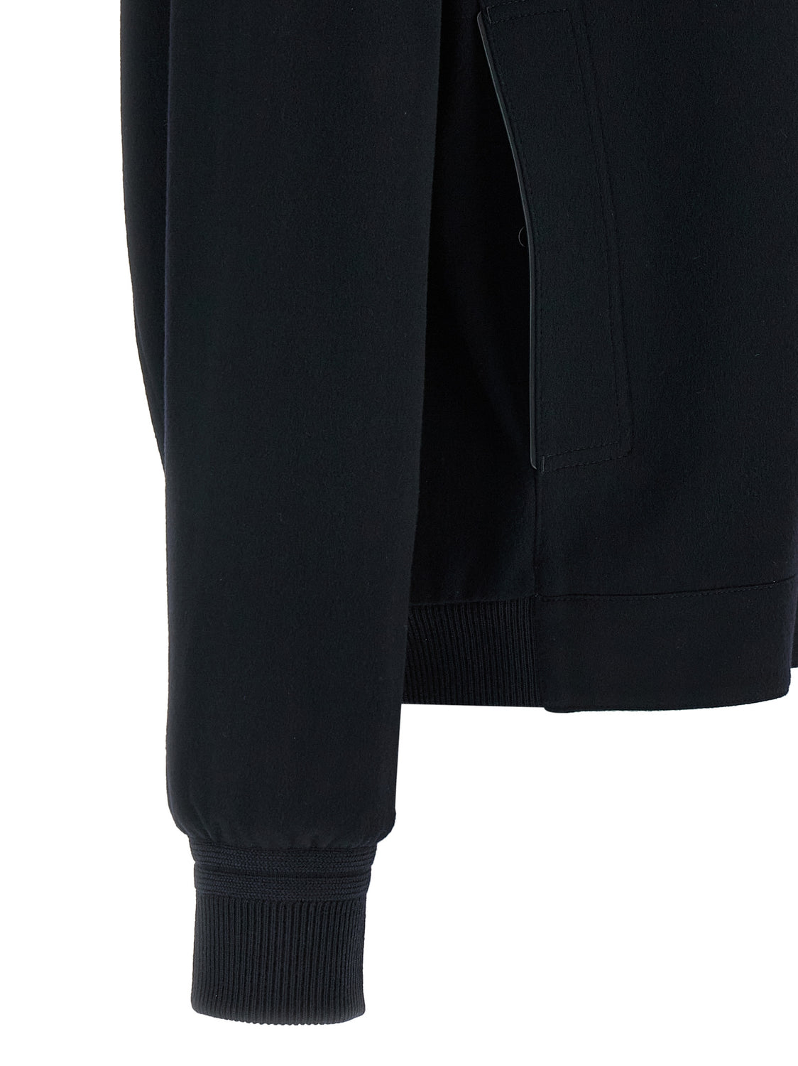 Blue Cashmere Bomber