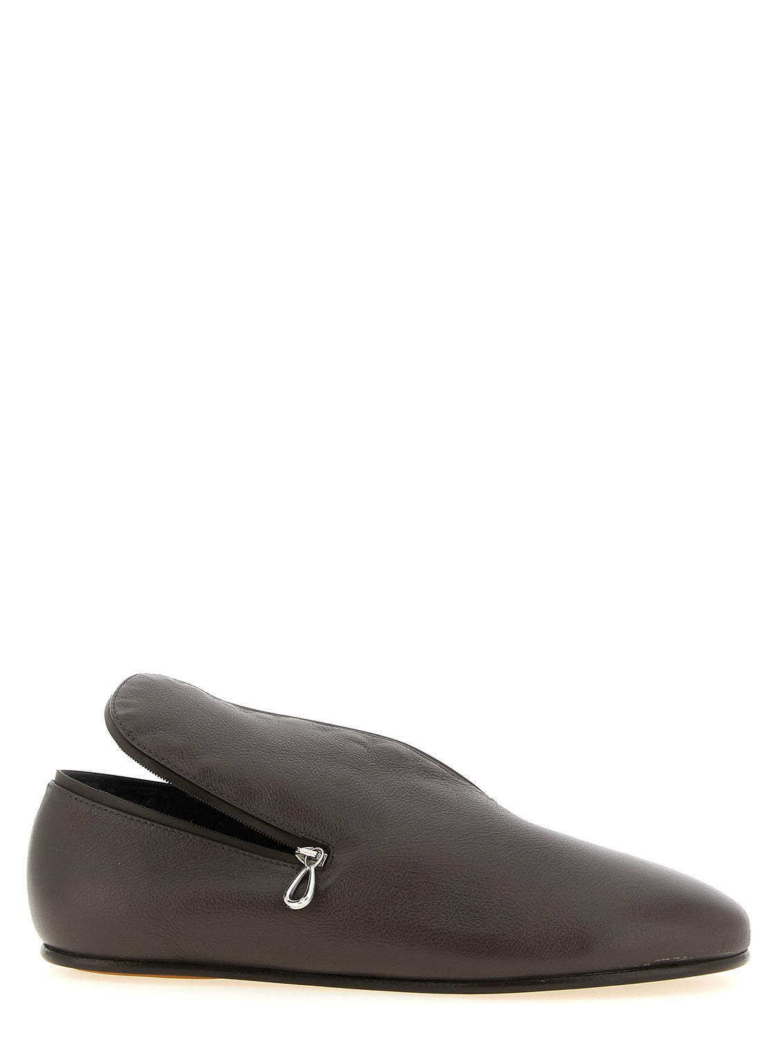 Black Leather Slip-On Loafers