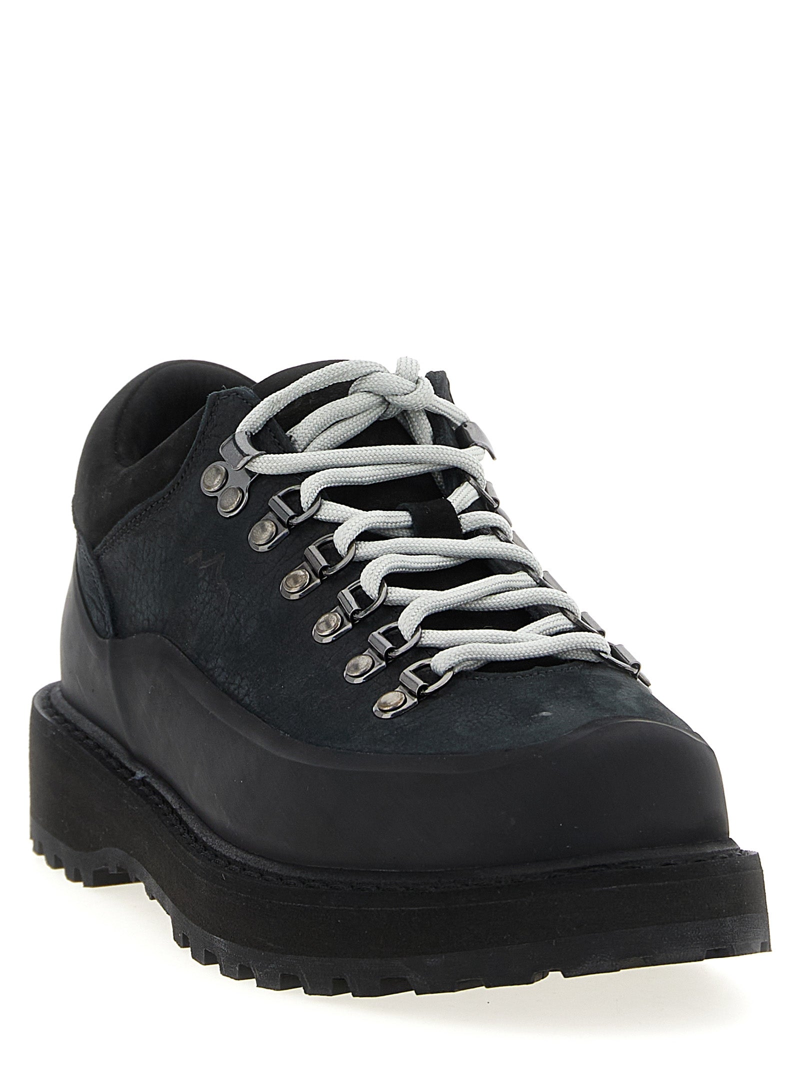 Black Cowhide Ankle Boots