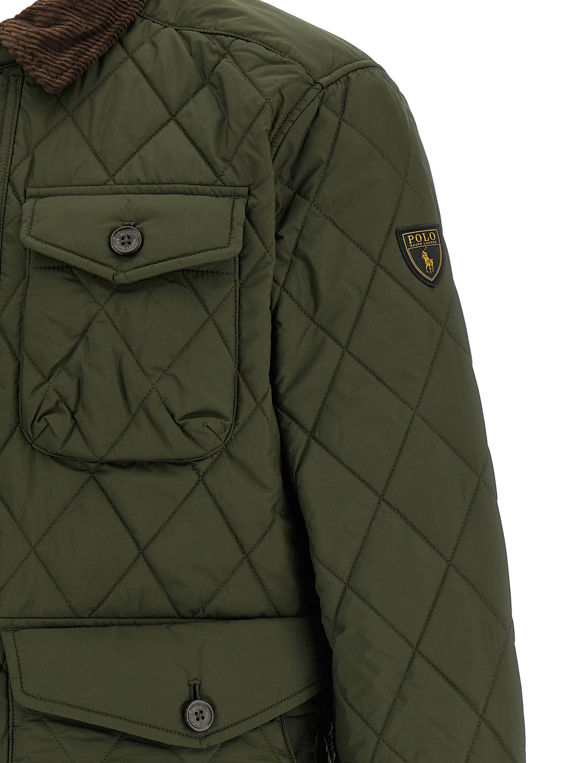 Bicolor Polyester Full-Length Jacket