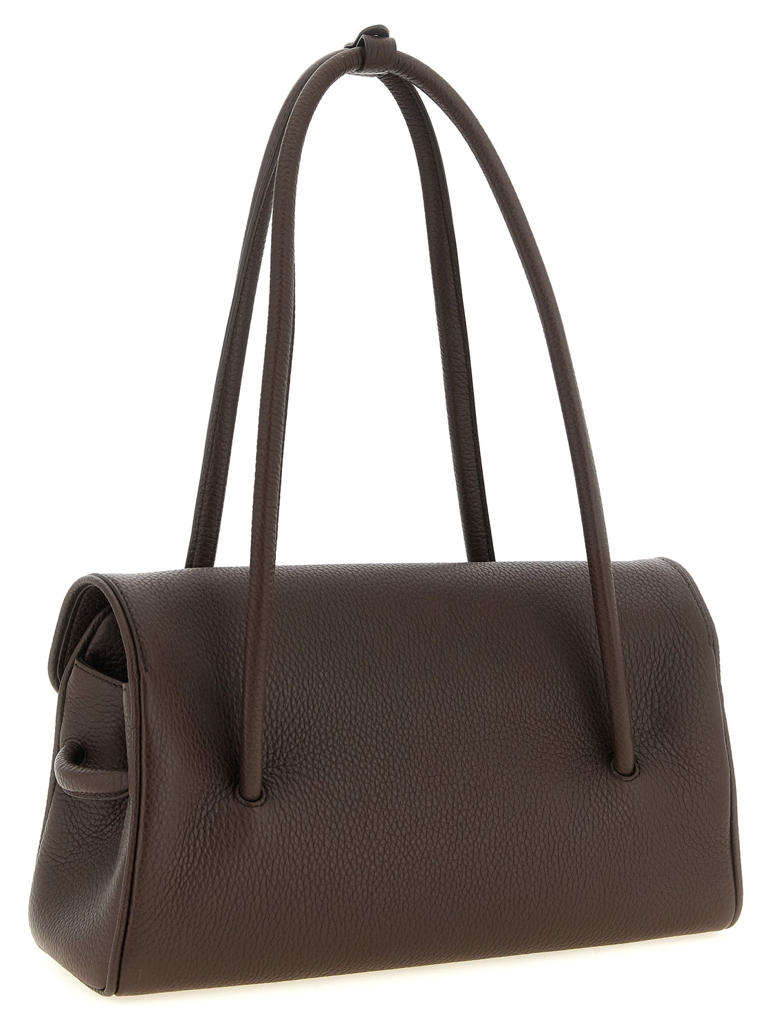 Brown Calfskin Shoulder Bag