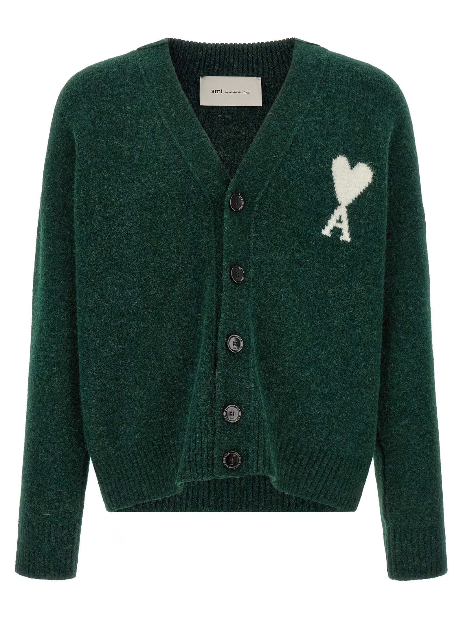 Bicolor Alpaca Leather Cardigan