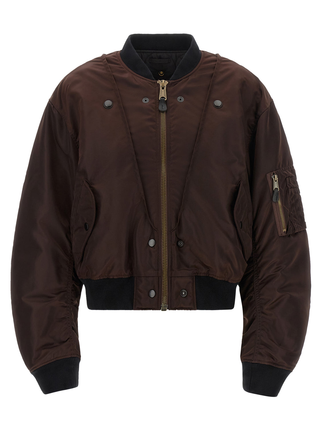 Brown Polyamide Bomber