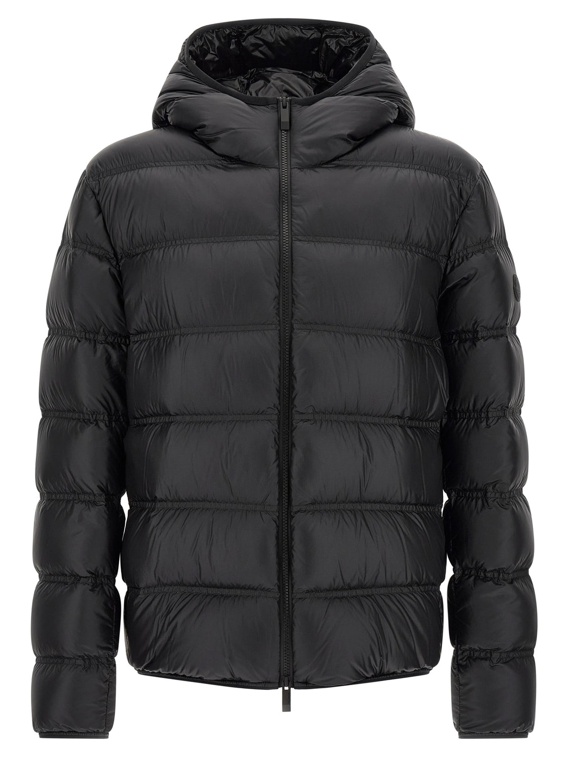 Black Polyamide Full-Length Jacket